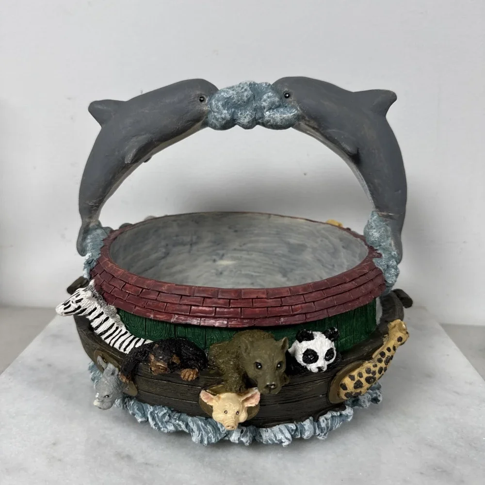 Handmade Resin Noah's Ark Basket 7